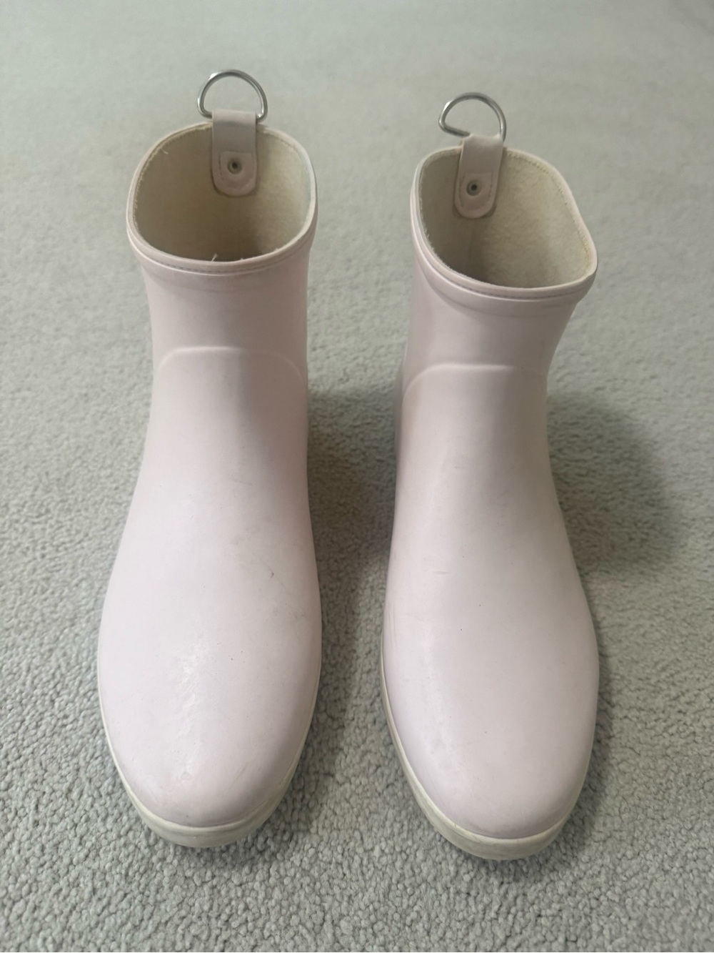Women's Alice and Whittles pale pink rain boots size 10